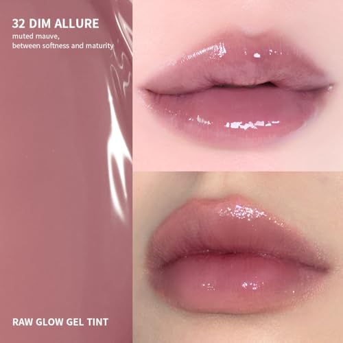 HINCE Raw Glow Lip Tint - DIM ALLURE / 0.13 Fl Oz Long-Wear Glossy Lip Stain