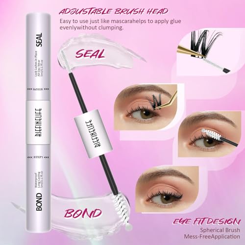 Lash Clusters Extension Kit 180pc - DIY False Eyelashes with Glue & Tweezers
