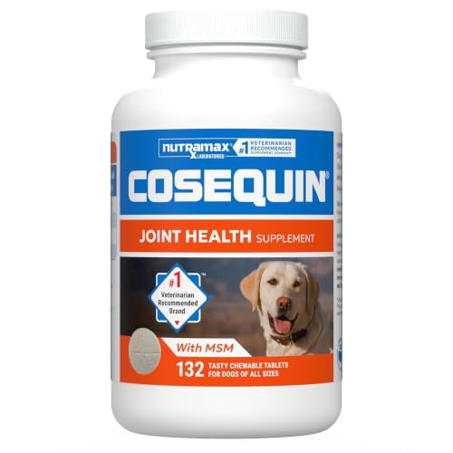 Nutramax Cosequin Joint Health Supplement for Dogs, 132 Chewable Tablets