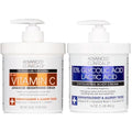 Advanced Clinicals 10% Glycolic Acid + Lactic Acid Exfoliating Body Cream + Vitamin C Brightening Cream Set