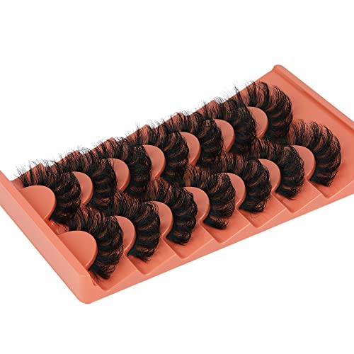 8D Mink Lashes 20-22mm Dramatic Volume Fluffy False Eyelashes 7 Pairs