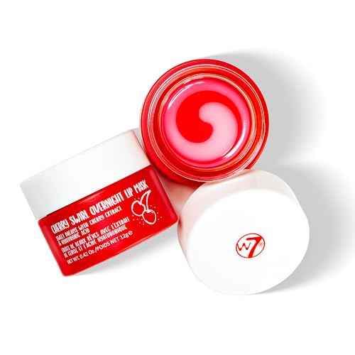 W7 Sweet Dreams Overnight Cherry Swirl Lip Mask - Cherry Extract & Hyaluronic Acid - For Hydrated, Full Looking & Irresistible Lips