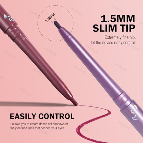 KYDA Gel Eyeliner Pencil 2 Pack - Waterproof Matte Eye Liner
