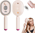 Mrkyy Electric Spray Hair Brush - 3-in-1 Anti-Frizz Detangling Comb with Refillable Mist for Scalp & Hair Care