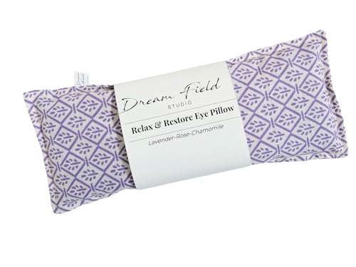 Organic Lavender Eye Pillow with Flaxseed Fill for Relaxation & Stress Relief