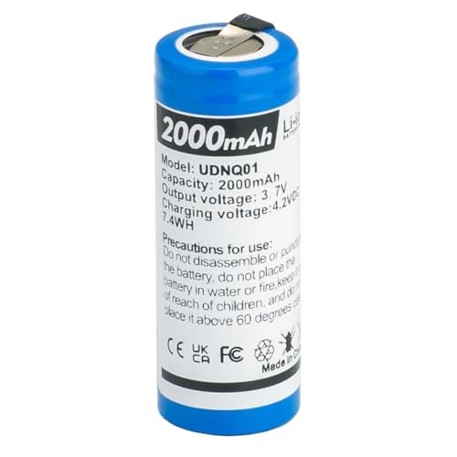 3.7V 2000mAh Lithium Replacement Battery for Pitbull Gold Silver PRO SX5 Head and face Shaver