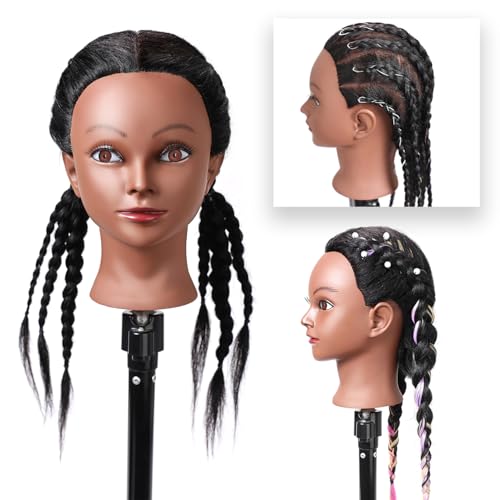 16" Mannequin Head with Real Hair - Hairdressing Practice Doll