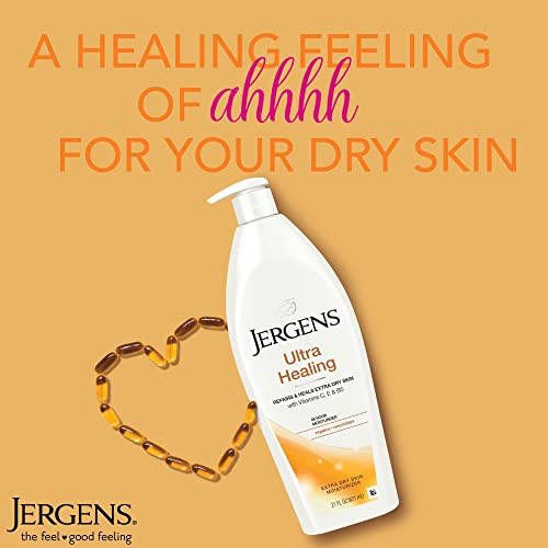 Jergens Ultra Healing Dry Skin Moisturizer, Body and Hand Lotion & Hand and Body Lotion, Pure Shea Butter Deep Conditioning Body Moisturizer, Dermatologist Tested, 26.5 oz
