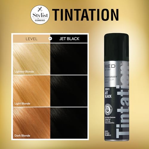 Red by Kiss Jet Black Hair Color Spray - Root Touch Up