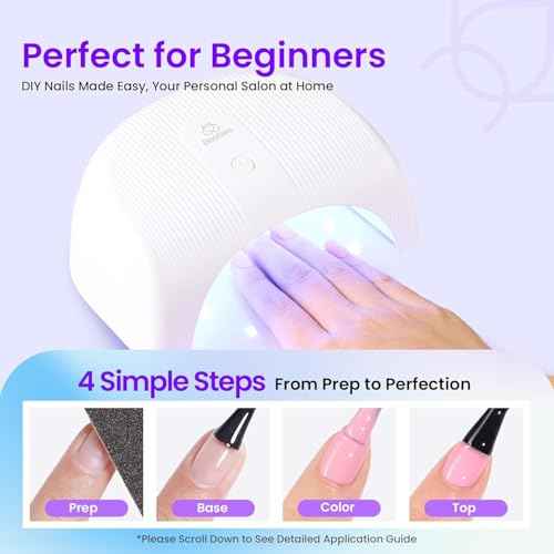 Beetles Gel Nail Polish Kit with UV Light - 31Pcs Nail Polish Set Popular Color Gel with Base and Matte&Glossy Top Coat Soak Off All Season DIY Manicure Kit Art Gifts for Women Teen Girls