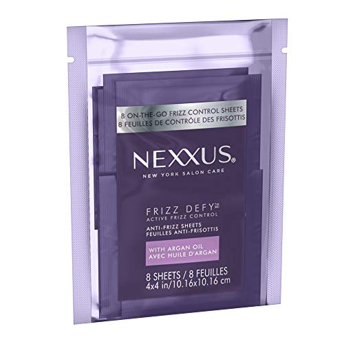 Nexxus Defy Anti-Frizz Sheets - On-the-Go Argan Oil Hair Smoothing, 8 Count