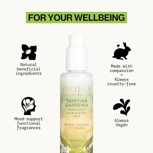 Pacifica Tahitian Gardenia Hair & Body Mist, 6 oz