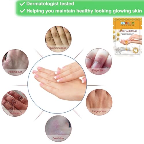 Moisturizing & Exfoliating Hand Mask Gloves (3 Pack) - Honey Milk