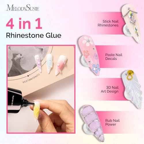 MelodySusie Handheld UV Light for Gel Nails and Nail Rhinestone Glue, ART01R Cordless Gel X Nail Lamp Rechargeable with LCD Display Flash Cure Nail Dryer for Nail Art Design Decoration DIY at Home