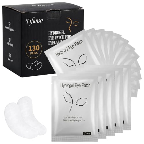 Tifanso 130 Pairs Gel Eye Pads for Lash Extensions
