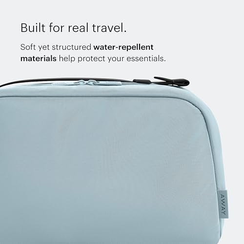 Away Sky Blue Large Waterproof Toiletry Bag - Travel Organizer for Cosmetics & Accessories
