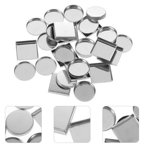 30Pcs Empty Eyeshadow Metal Pans Round Refillable Palette