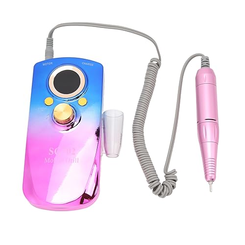 35000RPM Nail Drill, Portable Nail Drill Machine for Grinding and Polishing 100-240V CW CCW Adjustable Rotation Speed for Nail Salon (US Plug)