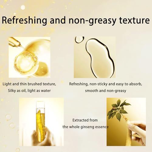 Ginseng Essence Anti Wrinkle Essence Water, Wild Ginseng Serum Extract Liquid Essential Oil, Korean Polypeptide Anti-Ageing, Firming & Tighten kincare Serums Moisturizer Gentle (2)
