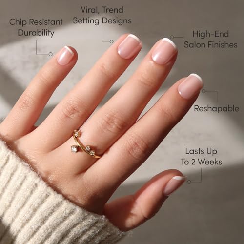 Glamnetic White Pearly Press On Nails - 30 Pc Kit