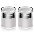 Airless Pump Jar 1.7 oz Refillable Cream Container, 2 Pack