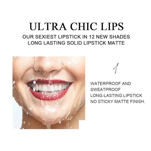 6-Piece Matte Lipstick Set - Long Lasting Waterproof
