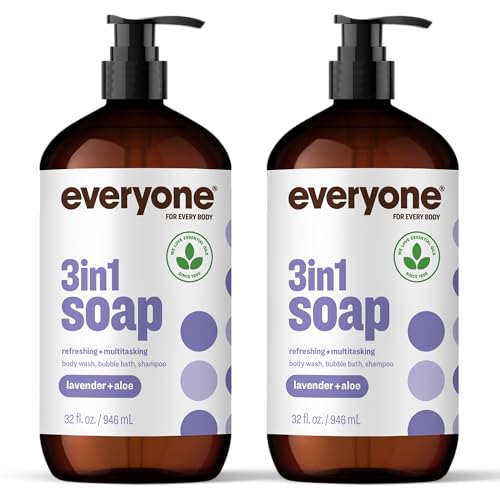 Everyone 3-in-1 Soap, Body Wash & Shampoo - Lavender Aloe, 32 oz (2-Pack)