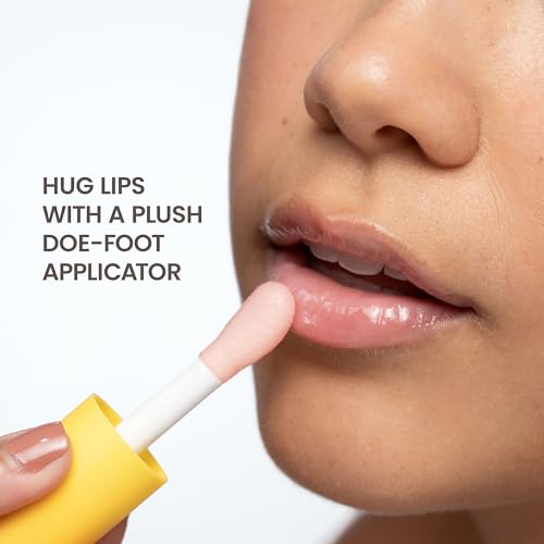 Burt's Bees Lip Oil Clear Day, Instant Hydration, Nourishes and Softens Lips, Tint Free, High Shine Finish, Responsibly Sourced Jojoba Oil, Non Sticky, Wand Applicator, 0.15 Ounce