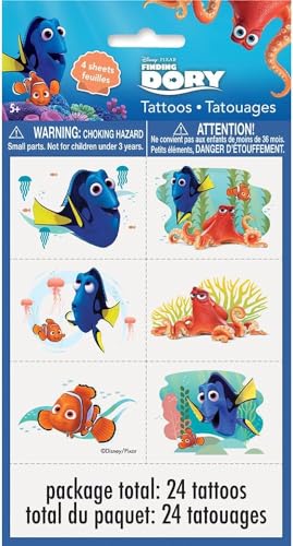 Finding Dory Temporary Tattoos - 24 Assorted Designs