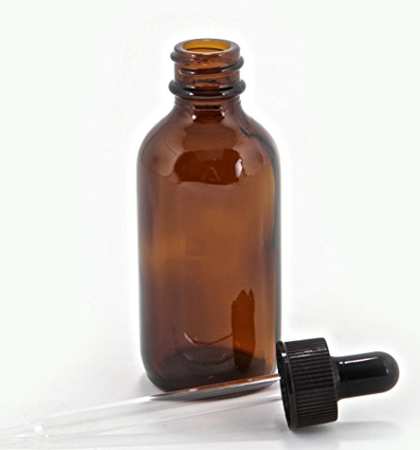 Vivaplex 2 oz Amber Glass Bottles with Droppers - 12 Pack