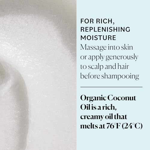 Sky Organics - Multipurpose Organic Coconut Oil for Skin & Hair, 16.9 fl oz - Extra Virgin Hair Oil & Body Moisturizer - Vitamins, Antioxidants & Fatty Acids - Vegan, Cruelty Free