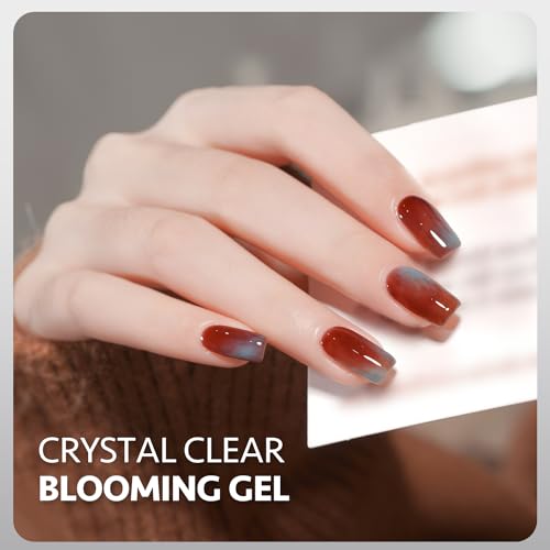 GAOY Clear Blooming Gel Polish - 16ml UV Cure Spreading Gel for DIY Nail Art