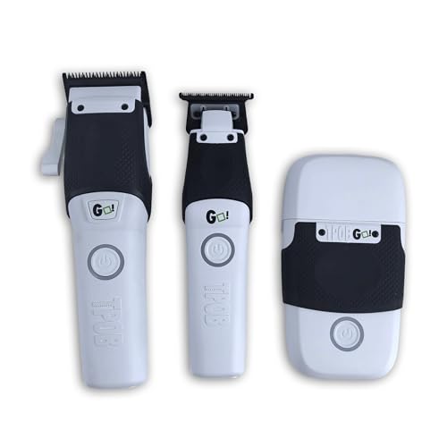 TPOB Professional Barber Clippers Set - White Edition with USB-C Charging