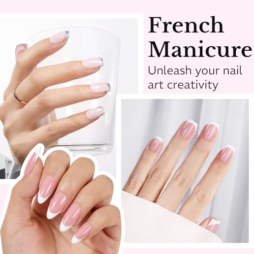 French Tip Nail Stamper Kit - 6Pcs Soft Silicone Nail Art Tool