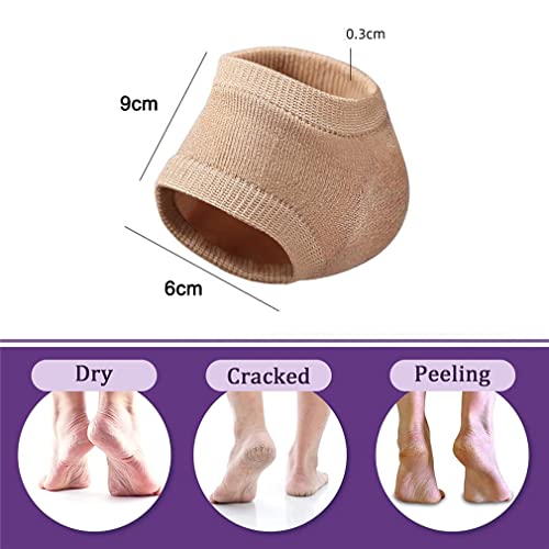 Moisturizing Heel Socks 2 Pairs for Dry Cracked Heels Soft Gel Lined Repair Spa Foot Care