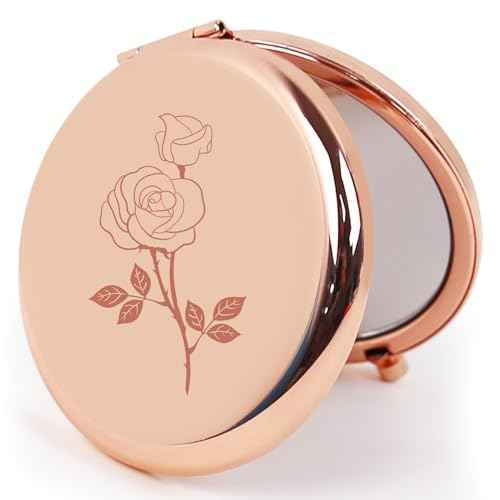 Compact Mirror Round 2.6¡± Metal Double Sided 1X/2X Engraved Pocket Mirror Gifts for Women Mom Wife Sister Daughter Niece Granddaughter (RG01)