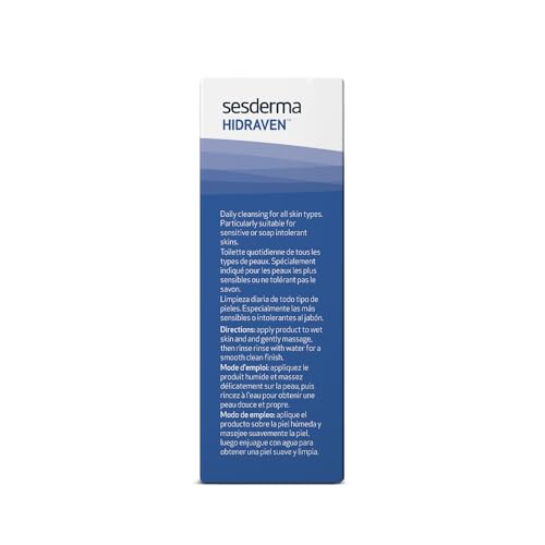 Sesderma HIDRAVEN Foamy Soap-Free Cream, Gentle Cleanser for Delicate Skin with Natural Plant Extracts, 10.2 fl oz
