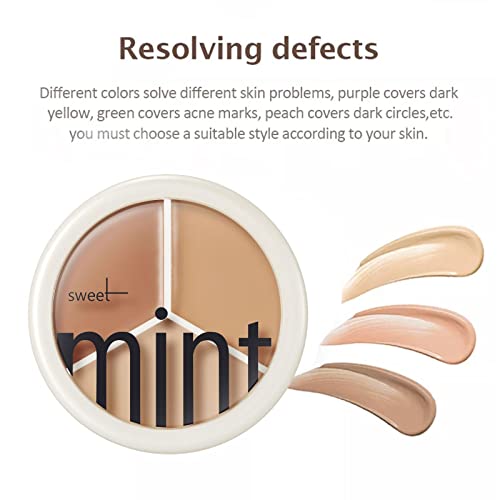 GCDAT Tri-Color Concealer Palette for Dark Skin - Full Coverage, Waterproof & Long Lasting