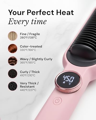 L'ANGE HAIR 2-in-1 Hair Straightener Brush 450°F Ionic