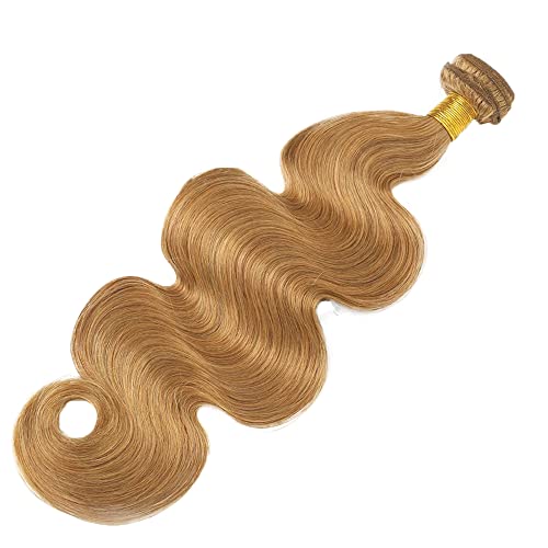 Auokmar Golden #27 B Honey Blonde Body Wave Hair Bundles 22 Inch 2 Pack