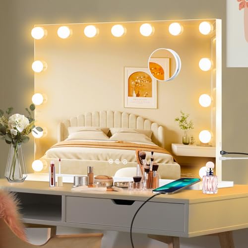 Moonee Hollywood Vanity Mirror with Lights - 23" x 18"