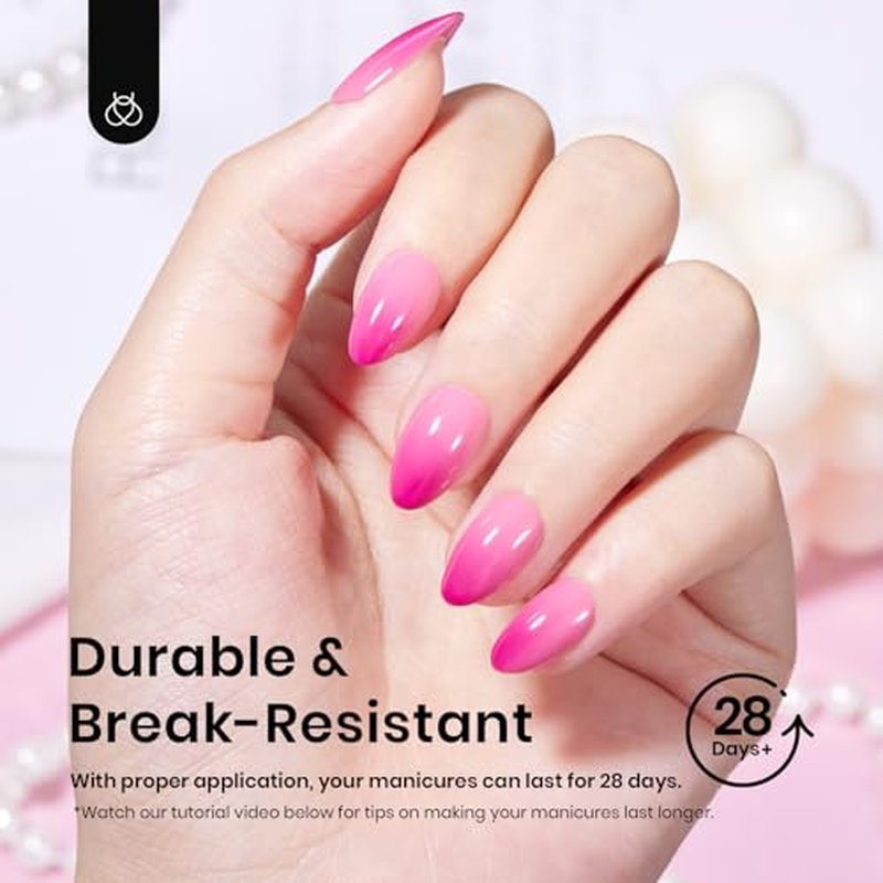 Beetles Short Almond Gel Nail Tips 576Pc - 12 Sizes