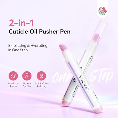 SAVILAND Cuticle Remover Pen - Ceramic Tip Oil Pusher (2-Pack)