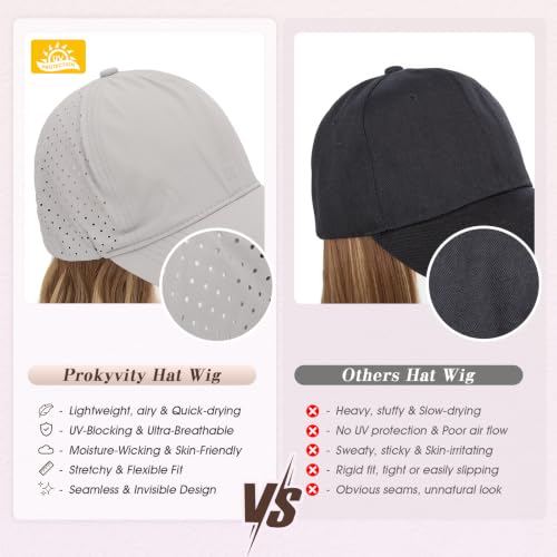 Wig Baseball Cap with Hair | Lightweight Quick-Dry Hat
