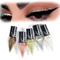 Glitter Liquid Eyeliner, 5 Colors Eyeliner Colorful Set, Shimmer Metallic Silver White, Gold Sparkling Eye Liner, Long Lasting Flare Eye Liner Liquid, Diamond Eye Makeup Set