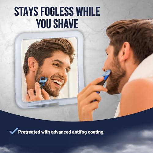 Fogless Shower Mirror for Shaving, 6.3" Anti-Fog