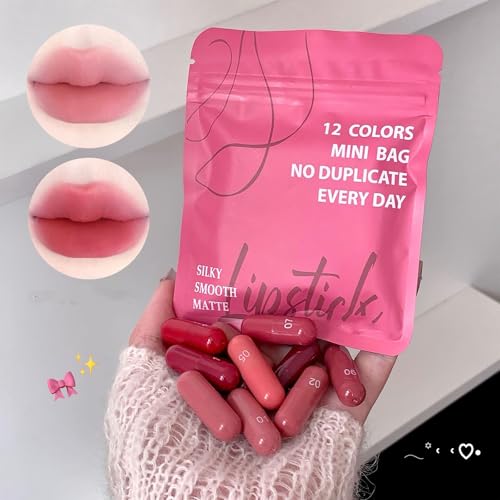 12 Color Mini Lipstick Set - Matte Velvet Finish