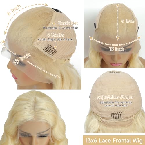 613 Blonde Lace Front Wig Human Hair 20 Inch 200% Density