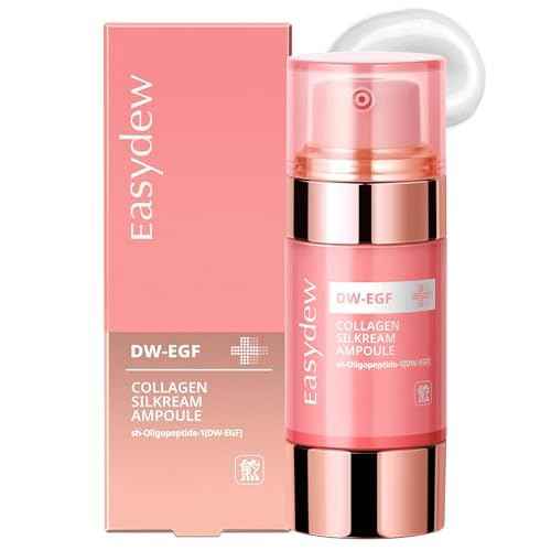 EASYDEW DW-EGF 55% Collagen Silkream Ampoule- Korean Facial Serum for Firmness & Elasticity with EGF Peptides, Amino Acids - Day & Night Age-Defying Silky Smooth Skincare, 1.86oz.
