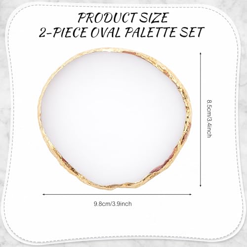 Pengxiaomei 2 Pcs Resin White Nail Art Palette, Polish Palette Nails